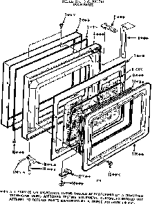 Door Parts Diagram and Parts List for 5649977911  Kenmore Microwave