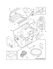 Ice Maker Diagram and Parts List for EI23BC30KS2  Electrolux Refrigerator
