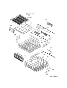Racks Diagram and Parts List for E24ID74QPS3A  Electrolux Dishwasher