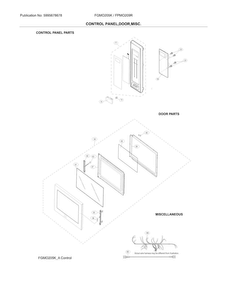 Control Panel,door,miscellaneous Diagram and Parts List for FGMO205KFC  Frigidaire Microwave