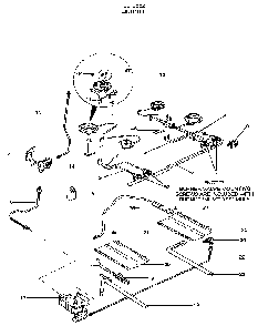 Burner Diagram and Parts List for 30-3882  Tappan Range