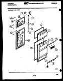 DOOR PARTS Diagram and Parts List for GTN175D0  Uni Refrigerator
