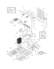 System Diagram and Parts List for E24RD75KPS1  Electrolux Refrigerator