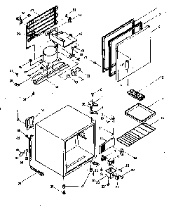 Cabinet Parts Diagram and Parts List for 5648941510  Kenmore Refrigerator