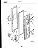 FREEZER DOOR PARTS Diagram and Parts List for MRS26WRBD0  Frigidaire Refrigerator