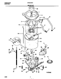 MOTOR / TUB Diagram and Parts List for WWX645RBD4  Frigidaire Washer