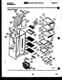 SHELVES AND SUPPORTS Diagram and Parts List for FPZ24VWFA0  Frigidaire Refrigerator