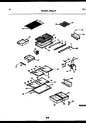 SHELVES AND SUPPORTS Diagram and Parts List for FPG19TPLW0  Frigidaire Refrigerator