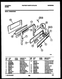 BACKGUARD Diagram and Parts List for CP302BP2W1  Frigidaire Range