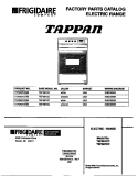 COVER Diagram and Parts List for TEF387CCTB  Tappan Range