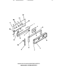 CONSOLE, PANELS Diagram and Parts List for GP34BCW1  Frigidaire Range