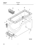 CABINET Diagram and Parts List for FFC20C4AW1  Frigidaire Freezer