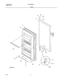 DOOR Diagram and Parts List for MFU12M2GW2  Frigidaire Freezer