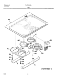 MAINTOP Diagram and Parts List for GLED388CSA  Frigidaire Range