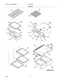 SHELVES Diagram and Parts List for FRT21HR6AB5  Frigidaire Refrigerator