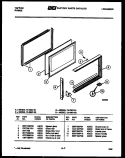UPPER OVEN DOOR PARTS Diagram and Parts List for 72-3657-23-02  Tappan Range