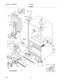 CABINET Diagram and Parts List for FGHN2844LE4  Frigidaire Refrigerator
