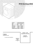 COVER Diagram and Parts List for LAFW3511KW0  Frigidaire Washer
