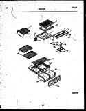SHELVES AND SUPPORTS Diagram and Parts List for ATG175NCD0  Frigidaire Refrigerator