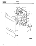 DOOR Diagram and Parts List for FDB768GEW0  Frigidaire Dishwasher
