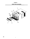 CABINET FRONT AND WRAPPER Diagram and Parts List for FAC052J7A1  Frigidaire Air Conditioner