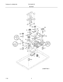 BURNER Diagram and Parts List for PLGC36S9CCB  Frigidaire Cooktop