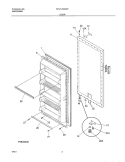 DOOR Diagram and Parts List for MFU14M2GW5  Frigidaire Freezer
