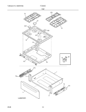 TOP Diagram and Parts List for FCS366ESC  Frigidaire Range