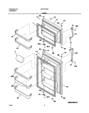 DOOR Diagram and Parts List for GLHT214RAQ2  Frigidaire Refrigerator
