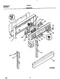 BACKGUARD Diagram and Parts List for F04B357BDA  Frigidaire Range