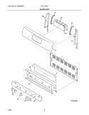 BACKGUARD Diagram and Parts List for FGFL79GCE  Frigidaire Range