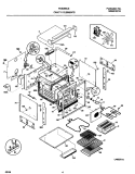 CAVITY / ELEMENTS Diagram and Parts List for FEB386CEBG  Frigidaire Wall Oven
