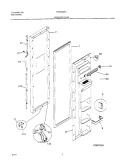 FREEZER DOOR Diagram and Parts List for FRS24ZRGW1  Frigidaire Refrigerator