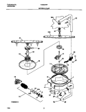 MOTOR Diagram and Parts List for FDB421RFR4  Frigidaire Dishwasher