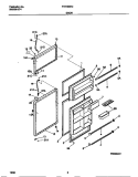 DOOR Diagram and Parts List for FRT18NRCD2  Frigidaire Refrigerator