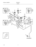 BURNER Diagram and Parts List for CPDS3085KF4  Frigidaire Range
