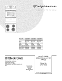 COVER Diagram and Parts List for CFEF358EB1  Frigidaire Range