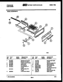 BROILER DRAWER PARTS Diagram and Parts List for GCG34BNW3  Frigidaire Range