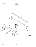BACKGUARD Diagram and Parts List for TGF303BWA  Tappan Range