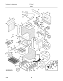 BODY Diagram and Parts List for FCS366EBA  Frigidaire Range