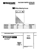 COVER Diagram and Parts List for WW334AGW0  Frigidaire Washer