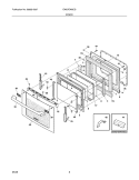 DOOR Diagram and Parts List for EW27EW5CGS3  Electrolux Wall Oven