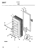 DOOR Diagram and Parts List for MFU14M2FW0  Frigidaire Freezer