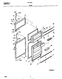 DOOR Diagram and Parts List for FRT18JRCW1  Frigidaire Refrigerator