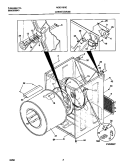 CABINET / DRUM Diagram and Parts List for MDE116REW1  Frigidaire Dryer