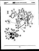 CABINET FRONT, MOTOR AND BLOWER Diagram and Parts List for DG2000DW1  Frigidaire Dryer