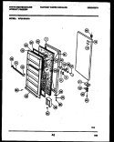DOOR PARTS Diagram and Parts List for WFU16F5AW1  Frigidaire Freezer
