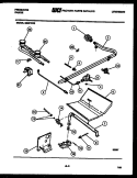 BURNER, MANIFOLD AND GAS CONTROL Diagram and Parts List for G30PCL3  Frigidaire Range