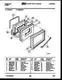DOOR PARTS Diagram and Parts List for RG533MDW1  Frigidaire Range