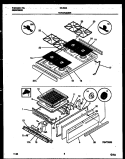 COOKTOP AND BROILER DRAWER PARTS Diagram and Parts List for 30-2242-00-02  Tappan Range